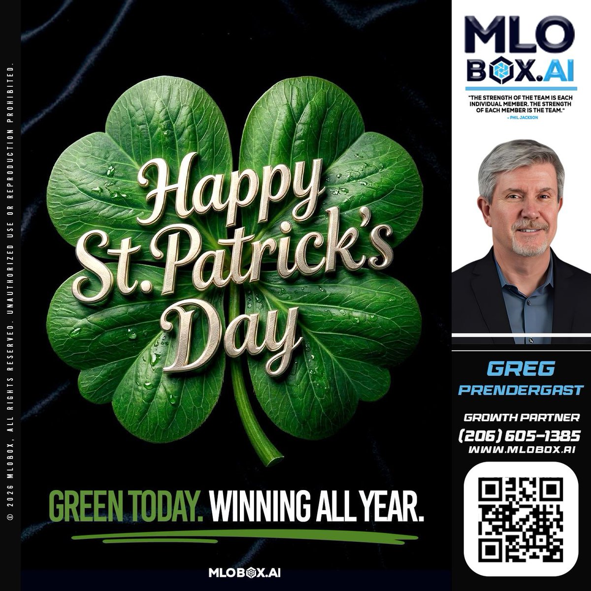 gregprendergast's tweet photo. "🍀 Happy St. Patrick's Day! May your day be filled with luck and joy. Remember to stay 'green' today and embrace winning all year long! 🌟 #StPatricksDay #LuckOfTheIrish #WinningMindset" https://t.co/odY4LMbJ5G