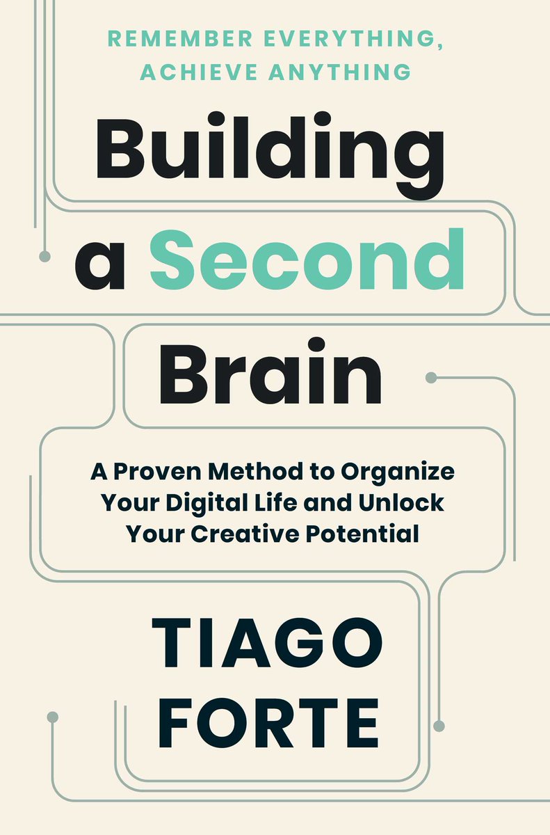 I recently finished reading "Building a Second Brain" by <a href="/fortelabs/">Tiago Forte</a>. 

My review: goodreads.com/review/show/83…