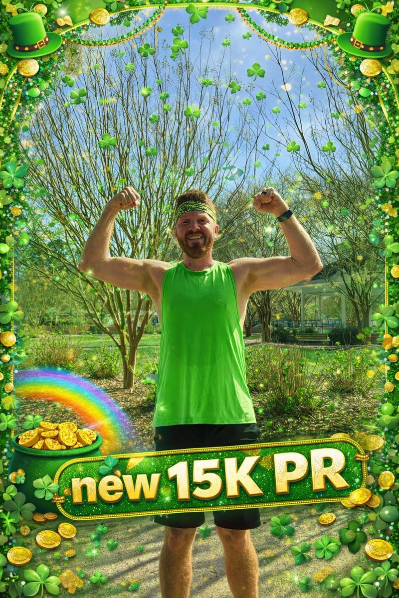 runningonroads's tweet photo. 2 PRs one week?!? It must be the luck of the Irish. Happy St. Patrick’s Day everyone. I was able to manage a personal best in both the 10k and 15 K in less than a week. 🍻☘️☀️🇮🇪 https://t.co/8DS6kQ7uun