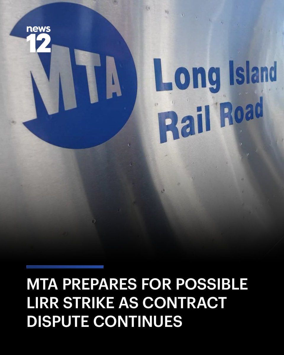 News12LI's tweet image. MTA DISPUTE: With just two months remaining before a potential work stoppage, officials at the MTA say they are preparing contingency plans in the event of a LIRR strike.

READ MORE: bit.ly/3PJ73Q3

#News12LI #MTA