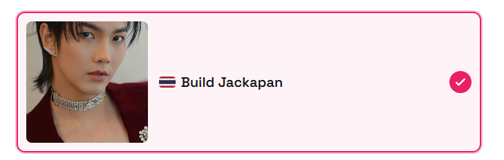 I voted for Build Jakapan in Most Handsome Thai Actors 2026! Vote:    

Vote 1x per hour
Vote on netizens choice website AND app

Website:
netizenschoice.com/vote/most-hand…

APP VOTE 📱
IOS: apps.apple.com/us/app/netizen…
Android: play.google.com/store/apps/det…

#buildjakapan #beyourluve <a href="/JakeB4rever/">BIU.</a>