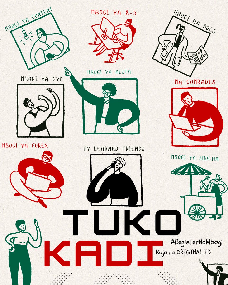 Made this yesterday evening #TagMbogiYako #tukokadi #registernambogi remember to carry your ID It's the most powerful non-violent tool we have in a democratic society, and we must use it. <a href="/Ademba_47/">Ademba Allans</a>