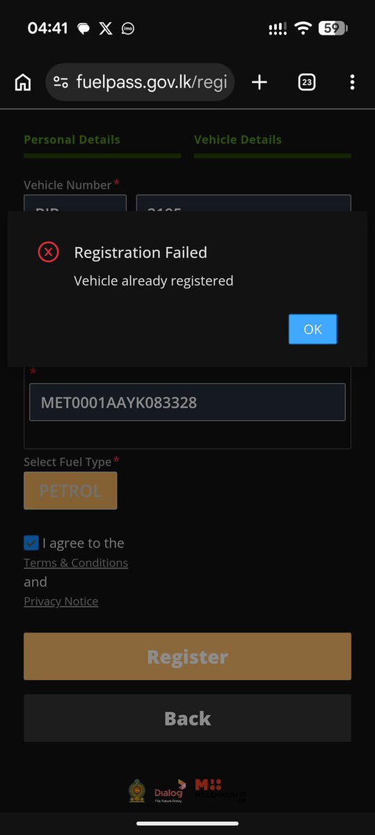 Is anyone facing this issue still? 
<a href="/AzzamAmeen/">Azzam Ameen</a> <a href="/SriLankaTweet/">Sri Lanka Tweet 🇱🇰</a> 

#fuelpass #srilanka