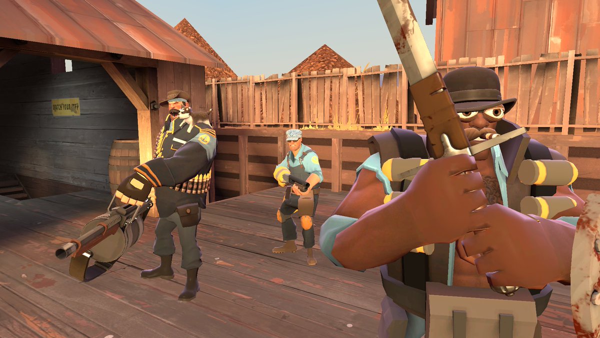 ThunderChunkyXL's tweet photo. Just dumped my heart into sfm making something tf2 art for me and my brother using the little I knew and like 30 minutes in tutorials. Took about 5-ish hours. Very proud of it, honestly at the skill level I’m at, I don’t think it could be much better

#TF2fanart 
#sfm https://t.co/OYLZdyNwtm