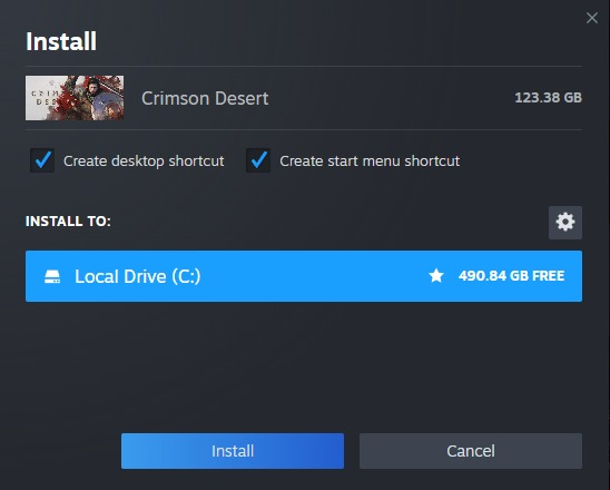 nk_bat's tweet photo. #Crimson_Desert The pre-download is out now let's go! https://t.co/ShRGScgVVa