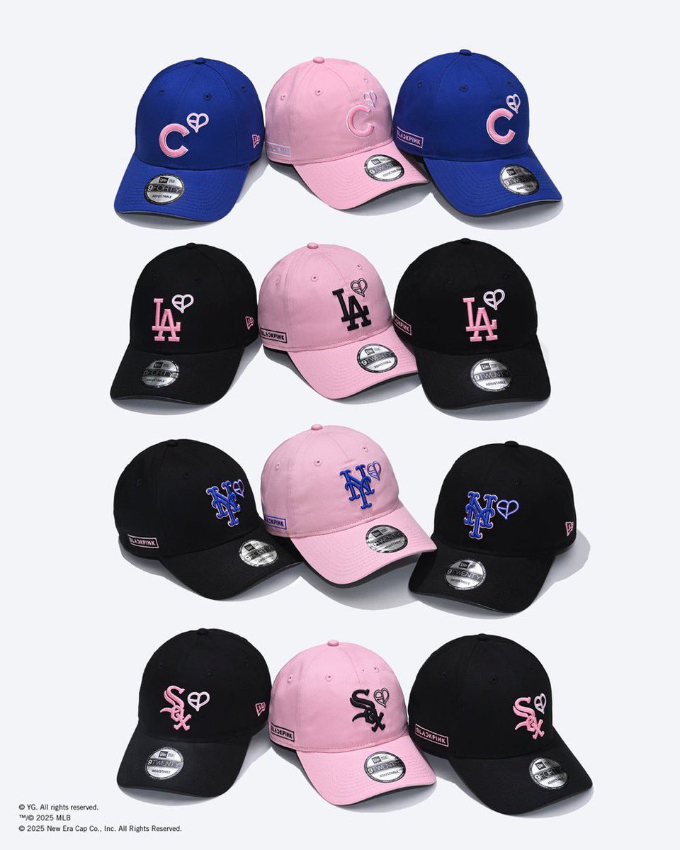 【新品】2個セット BLACKPINK MLB コラボ キャップ ピンク New Era®︎ x BLACKPINK x MLB トリプルコラボキャップが国内3月18日