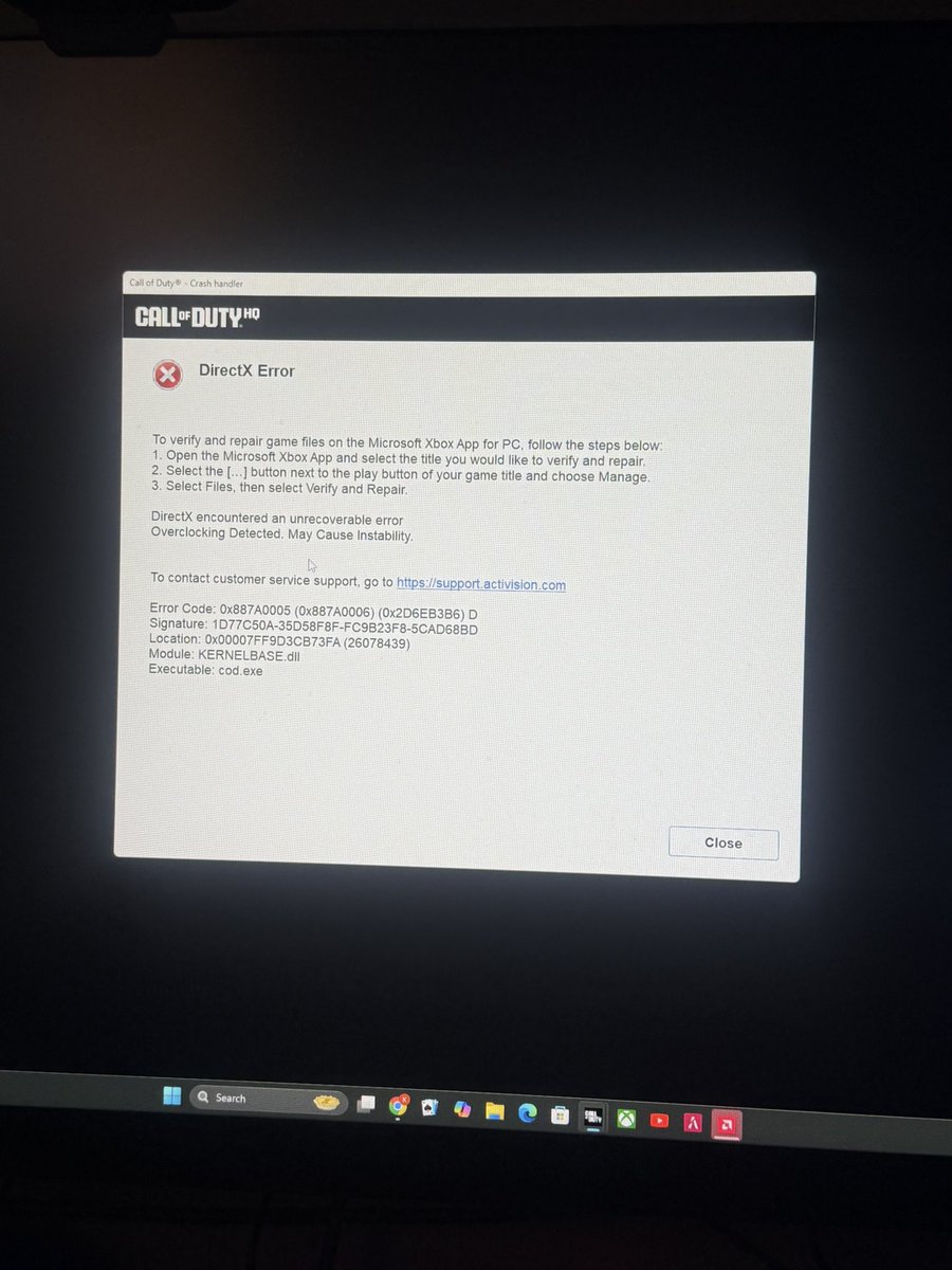 xSil3ntAgentx's tweet photo. @CallofDutyCM Please help me, i have tried everything. I updated my cpu drivers, my bios, i uninstalled the game and installed it again, and i have tried to verify and repair files on the xbox app. Nothing seems to be working.
Activision ID: KingKevM#6380321
Give me back my sr https://t.co/RoGybA44mP