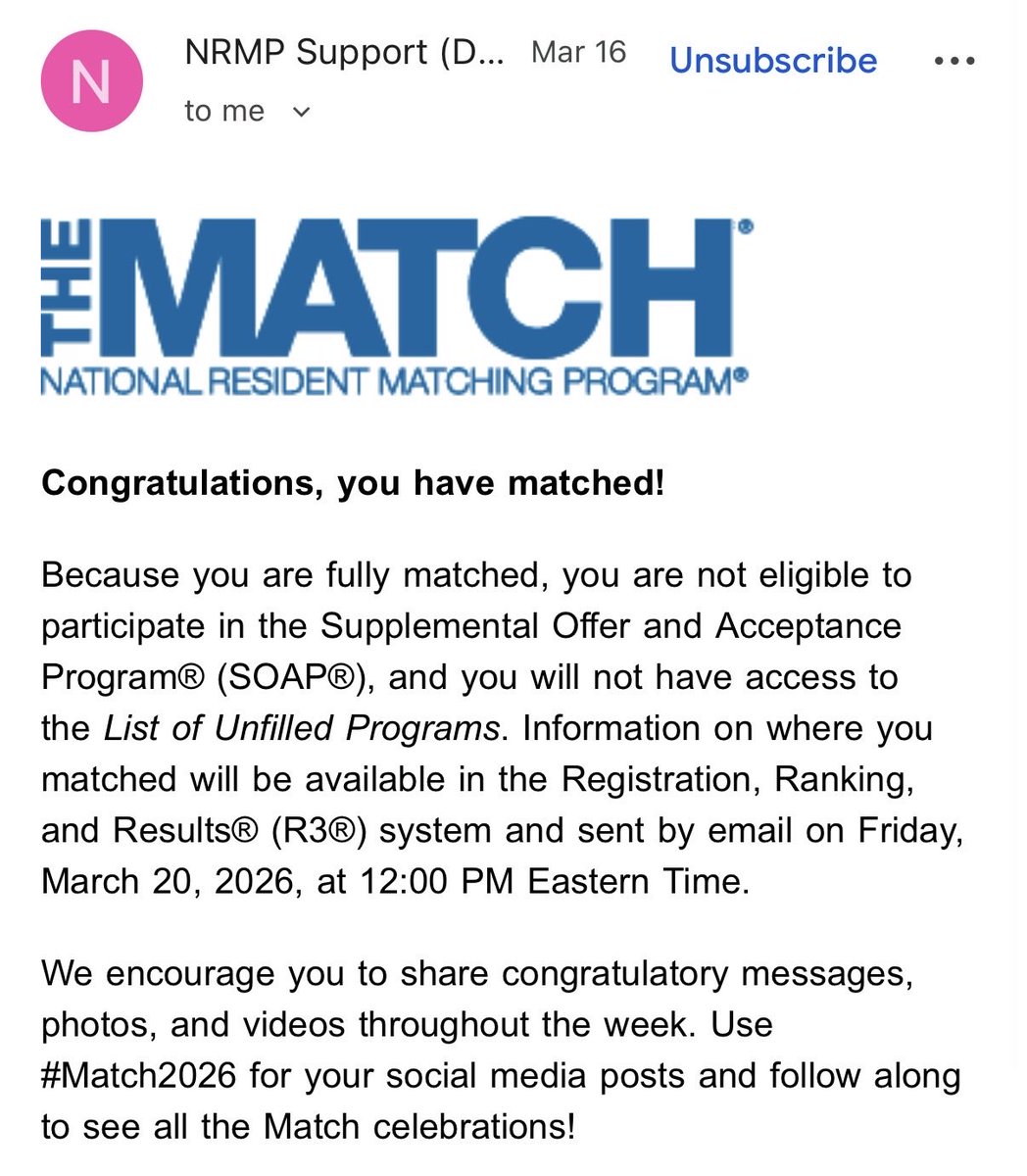 dimaMBch's tweet photo. Alhamdulillah 🤍 I’m grateful to share that I matched into Internal Medicine!

Extremely thankful for my mentors, colleagues, friends, and family who supported me along the way. 

Excited for the journey ahead!

#Match2026 https://t.co/rnDoLkf2H2