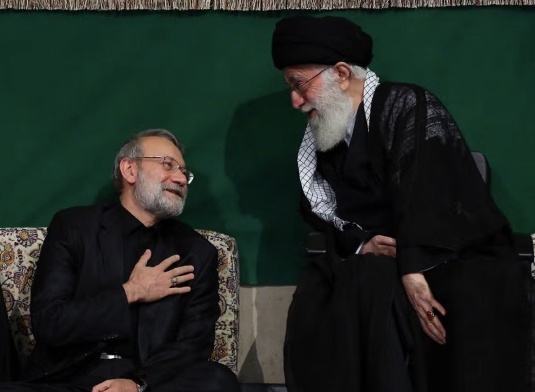 Mudasir__Rather's tweet photo. Today, Ali Larijani joins the caravan of martyrs and reunites with his beloved leader martyred syed Ali Khamenei  a life of loyalty, faith, and service written into history. 🕊️❤️‍🩹💔🥀 https://t.co/kNW6RkryAx