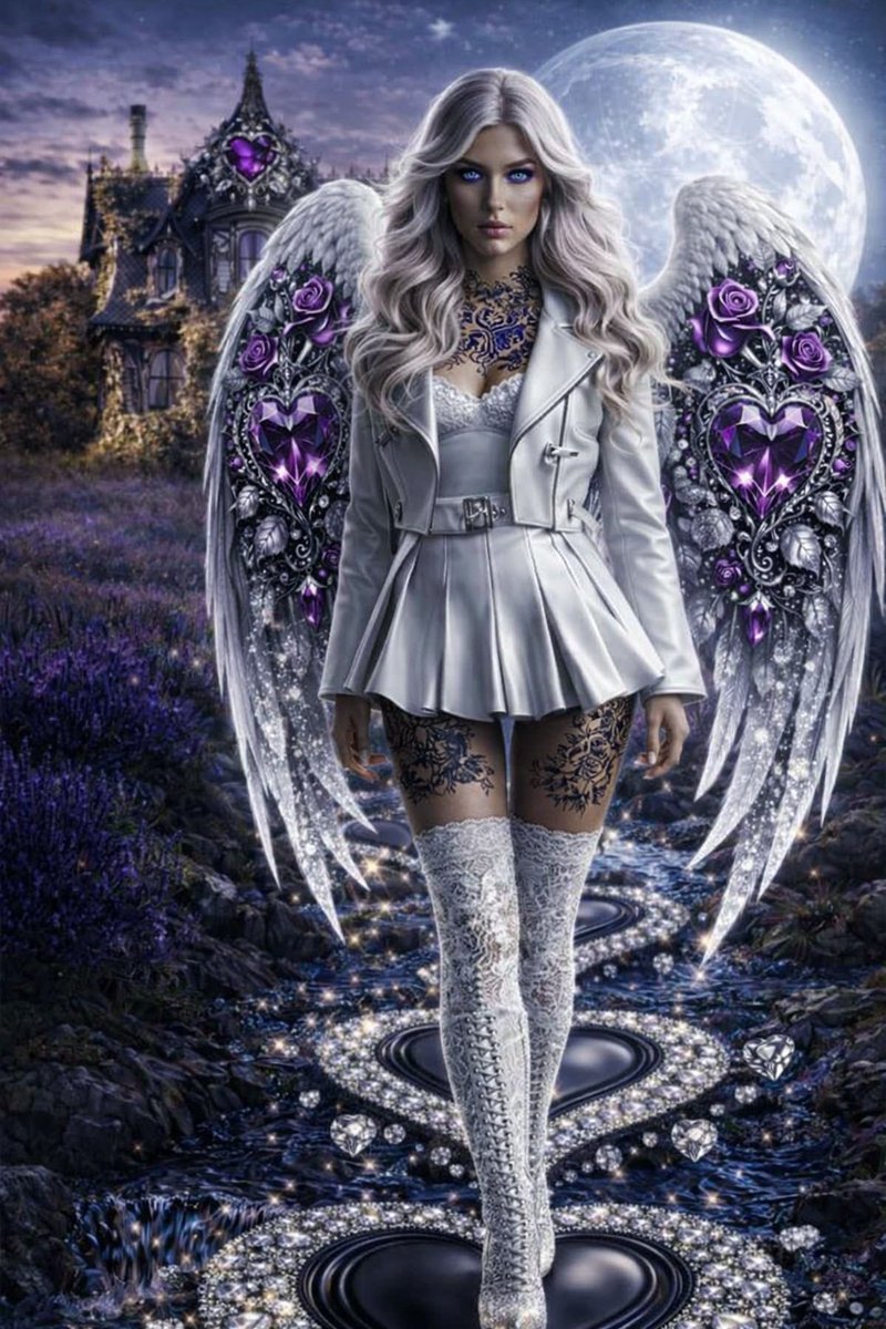 DarleyLance's tweet image. Radiance in rivulets, boots laced tight, She walks the jeweled stream by moonlit light. To #partake the path where hearts ignite, Her wings unfurl, guest house in sight. In her aura’s glow, soft n bright, you see she’s angel born for flight.
#FoxProse #vss365