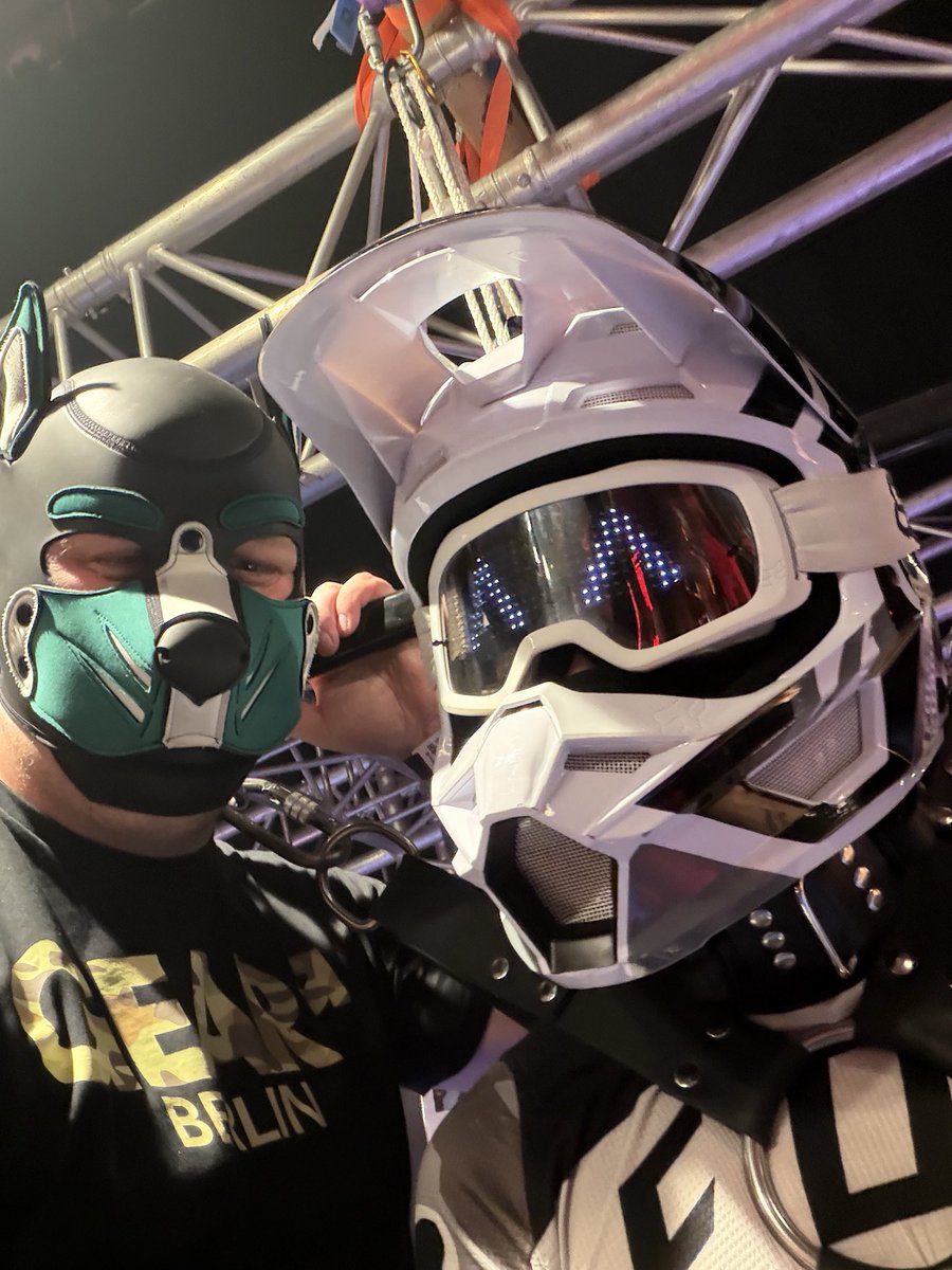 Pupspike15's tweet photo. Had a brave @dangagged stop by today—ready for the demo zone. Not only did he step up, I also got the chance to tease him a little while he was hanging there. Let’s just say… the crowd enjoyed it as much as I did. 😈 #darklandsfest #bondage #ready2kink https://t.co/92tZZ2F17a