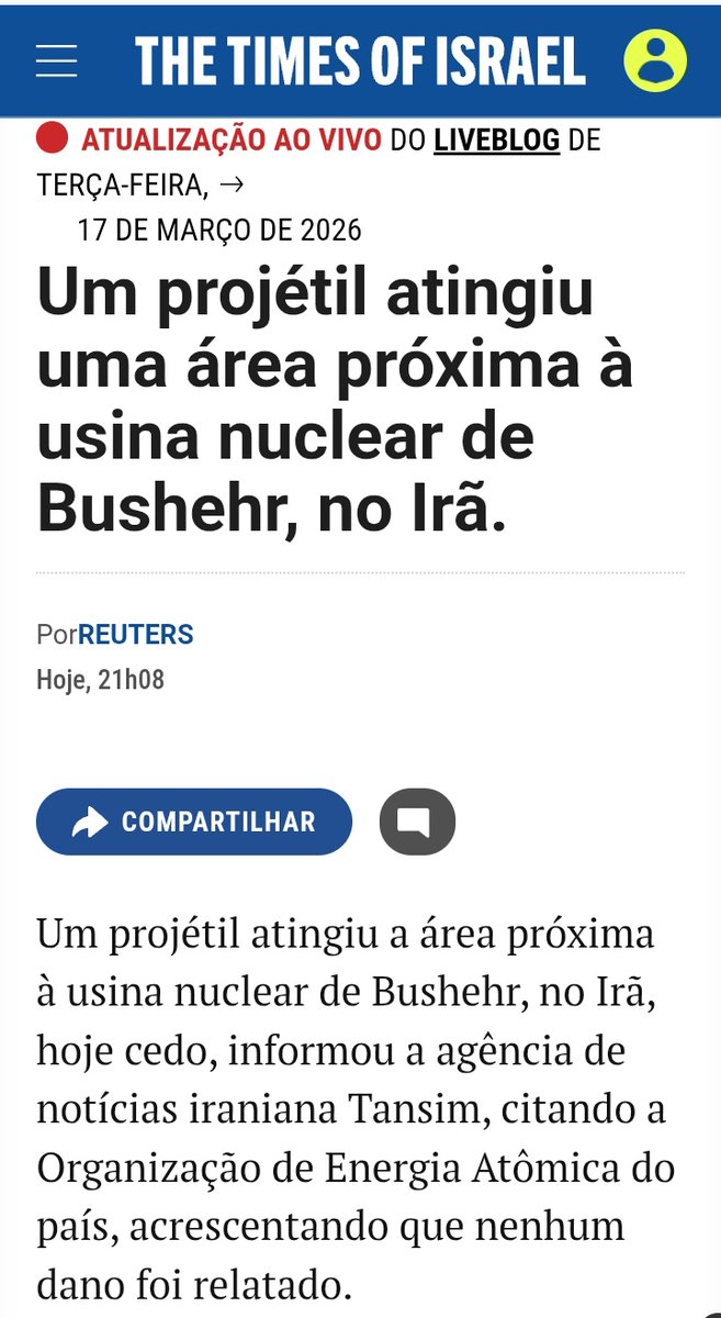 Enquanto as pessoas estavam especulando se os vídeos do Bibi são IA, Israel bombardeava a usina nuclear de Bushehr no Irã