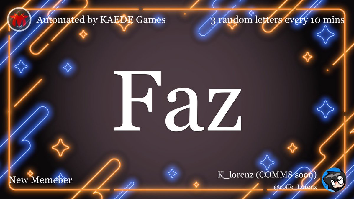 3 random letters every 10 mins tweet media