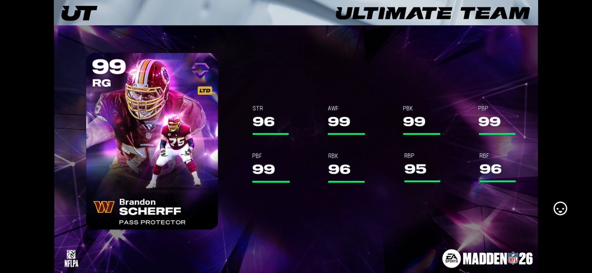 WshThemeTeam's tweet photo. Some really nice cards coming out tomorrow for the commanders theme team! 
#commandersthemeteam #commanders #madden26 #mut26 https://t.co/rRK0hkFzSL
