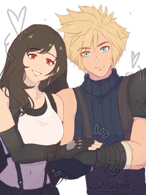 It's a cute pose Cloud x Tifa
