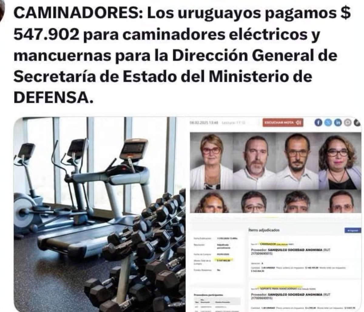 El M de Defensa gastó + de 13.ooo dólares en compra de aparatos de ginmasia para q sus jerarcas cuiden sus cuerpos. No parece una medida propia de un gobierno q justifica sus mentiras de campaña electoral x la falta de recursos para combatir la pobreza infantil