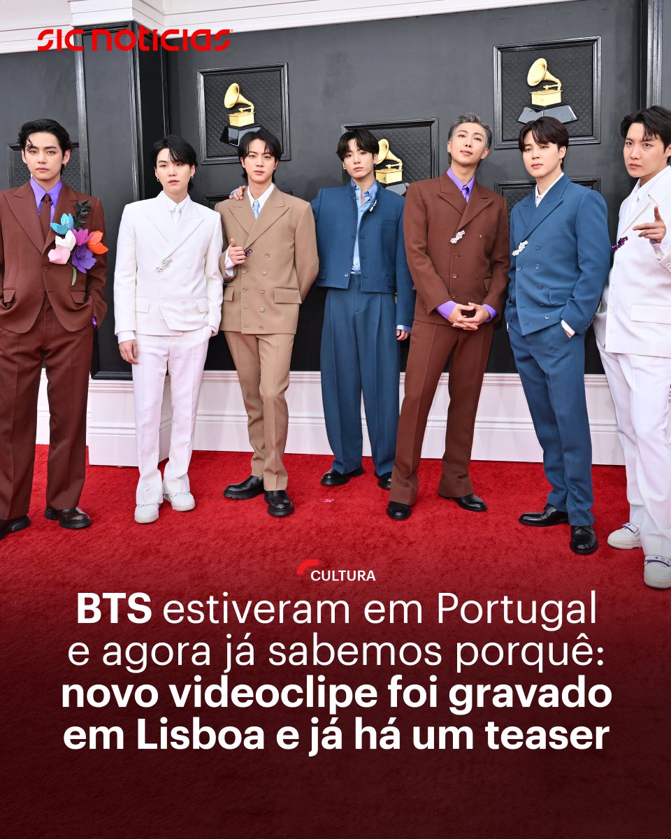 Os BTS regressam aos palcos com o lançamento do álbum "Arirang", depois de três anos de pausa para cumprirem o serviço militar obrigatório na Coreia do Sul. Esta terça-feira, divulgaram uma parte do novo videoclipe, que foi gravado recentemente em Lisboa.

Saiba mais aqui: