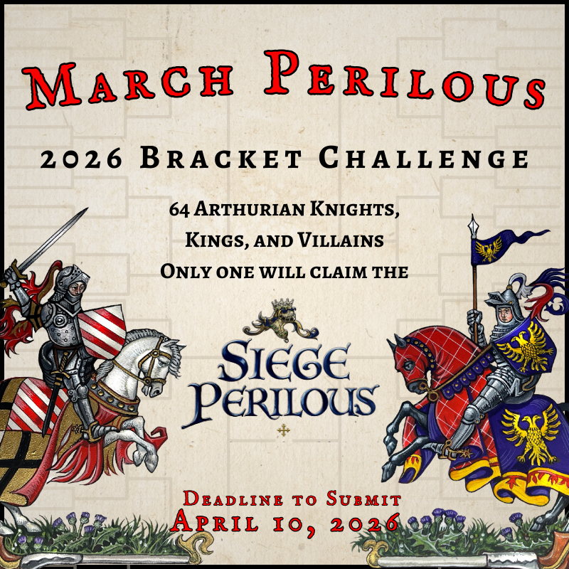 crowbarcreative's tweet photo. Sound the trumpet! Fill out a bracket (it's free) to predict the winner of this 64-knight Arthurian tournament. Best bracket wins the original painting on vellum of your champion, created for Siege Perilous and signed by @jayJohnstone14! @PlayToZGames Link below. #MarchPerilous https://t.co/HUhsUSRSuH