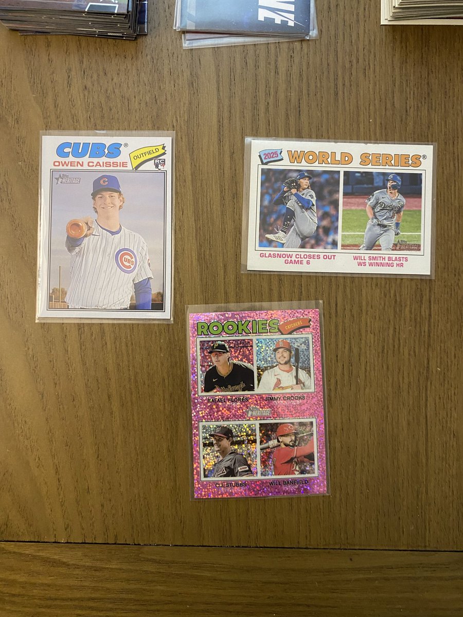 YeahReitz's tweet photo. Some 2026 heritage short prints! Check the numbers on the back of your cards to see if it’s an SP https://t.co/qayUl5OqYP
