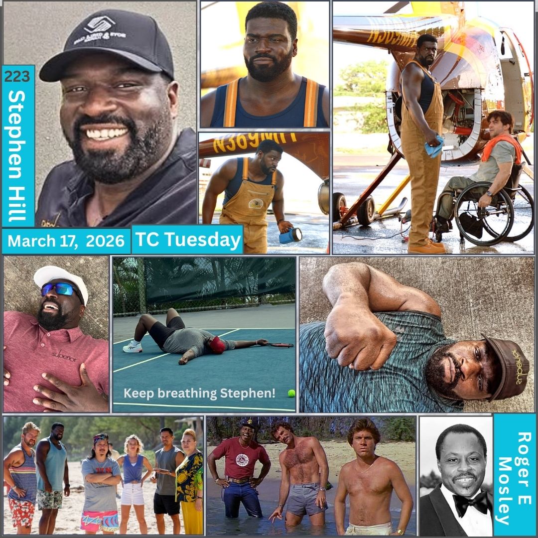 TruusWelgraven's tweet photo. It's TC Tuesday! 💖Number 223, time goes fast when you're having fun! Keep those awesome photos coming Stephen! You're absolutely awesome, love ya! #stephenhill #rogeremosley #jayhernandez #perditaweeks #christopherthornton #magnumpi #hawaii https://t.co/SyztbYplWz