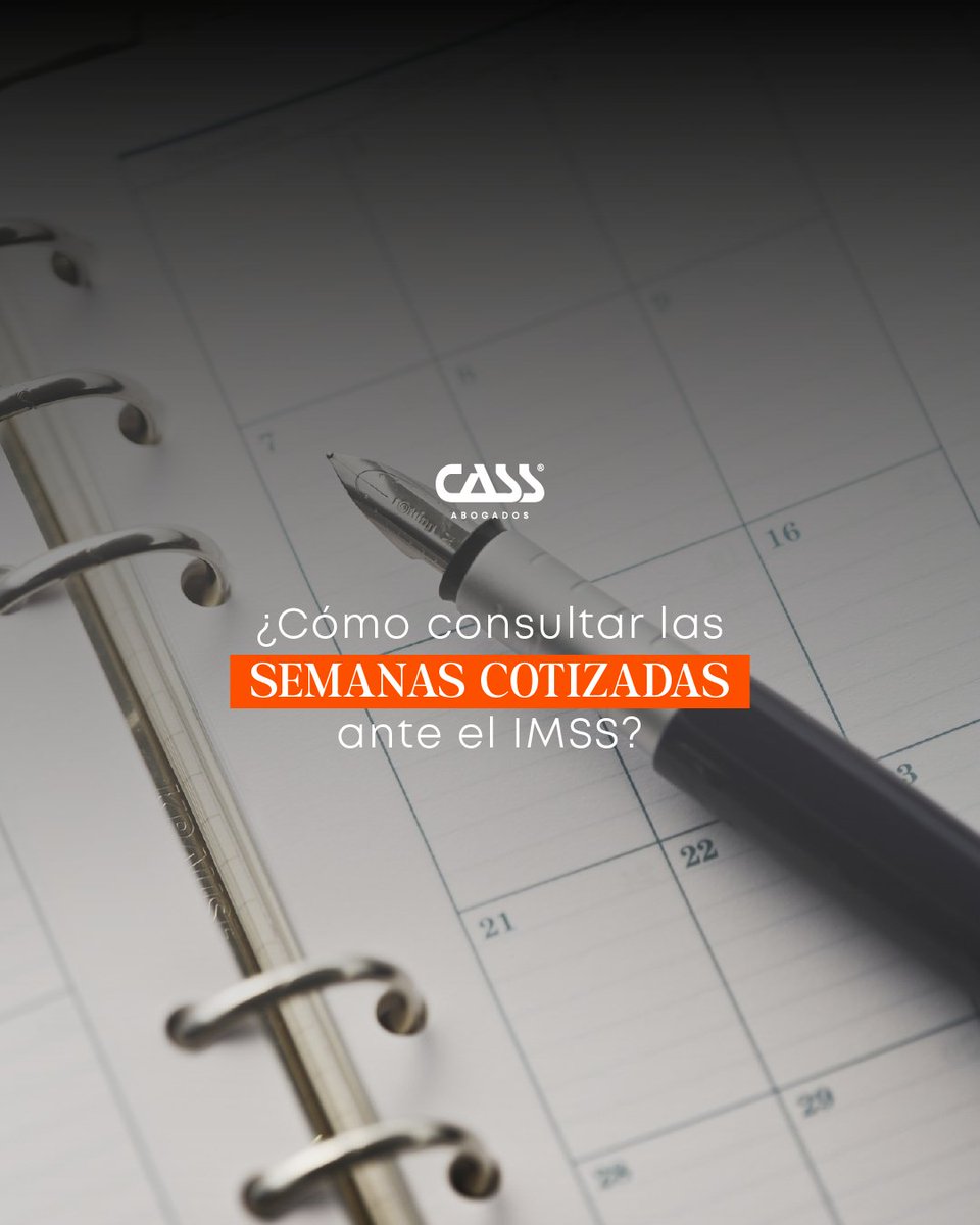 CASSabogados's tweet photo. ¿Sabes cuánto tiempo de "vida laboral" tienes acumulado oficialmente?

Consultar tu reporte de Semanas Cotizadas en el IMSS no es solo para quienes están cerca de pensionarse; es un ejercicio de salud financiera que todos deberíamos hacer al menos una vez al año. https://t.co/HnT4JPQTaG