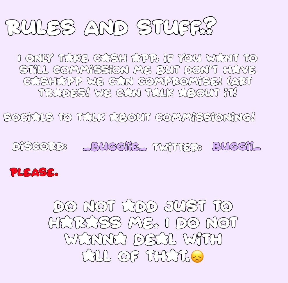 Buggii_'s tweet photo. Hii! NEW COMMISIONS PAGE!! 
Also please know that my art examples are a tad bit old since I haven't drawn in a bit. But please consider commissioning me!!! 
#artcommision https://t.co/OXr3iTKkYt