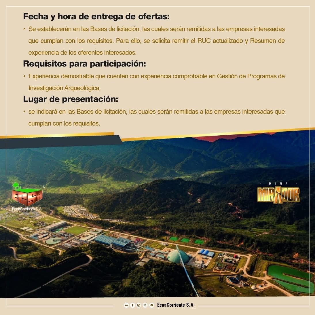 EcuaCorriente S.A. tweet media