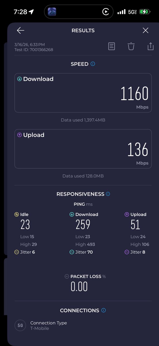itz6randon's tweet image. Revisiting a cell site that’s rather close to me, I’ve noticed that #TMobile seems to be a little faster than I remember. #Verizon is also doing pretty good in this area, I have no complaints. I would like to test #ATT here soon. #5G