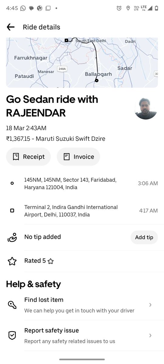 deepaknits161's tweet photo. Overcharged, no resolution 
@Uber_India https://t.co/RMNFBoBcus