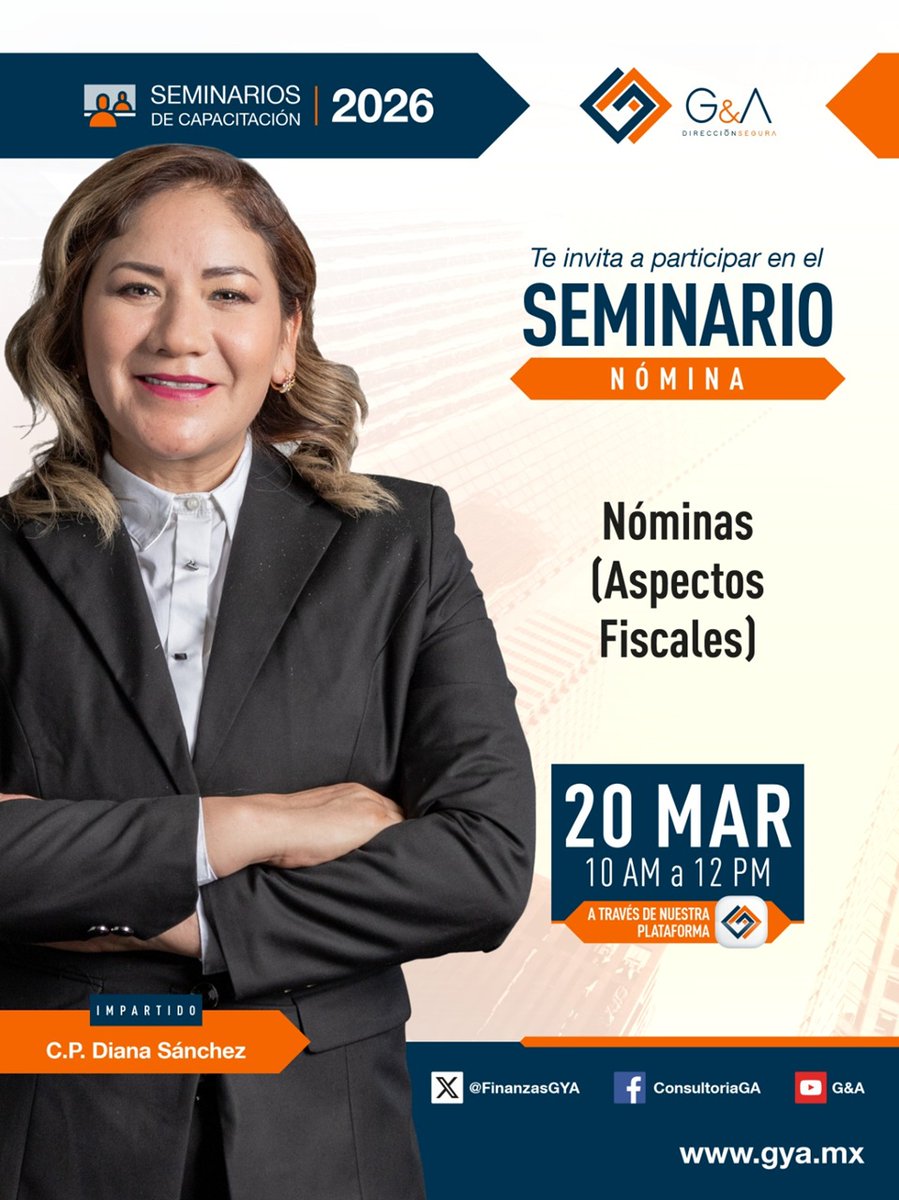 FinanzasGyA's tweet photo. Nóminas (Aspectos Fiscales)
Para acceder gratuitamente a todos nuestros seminarios de capacitación, deberás ingresar a nuestra plataforma.
Plataforma Digital: https://t.co/chFUZLsHi9?
Canal de YouTube: https://t.co/Kl96PRl0aG https://t.co/YY243Jlyqx