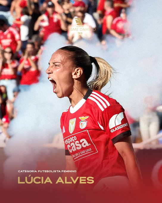 Lúcia Alves foi eleita a melhor futebolista do Benfica, pelo segundo ano consecutivo.
