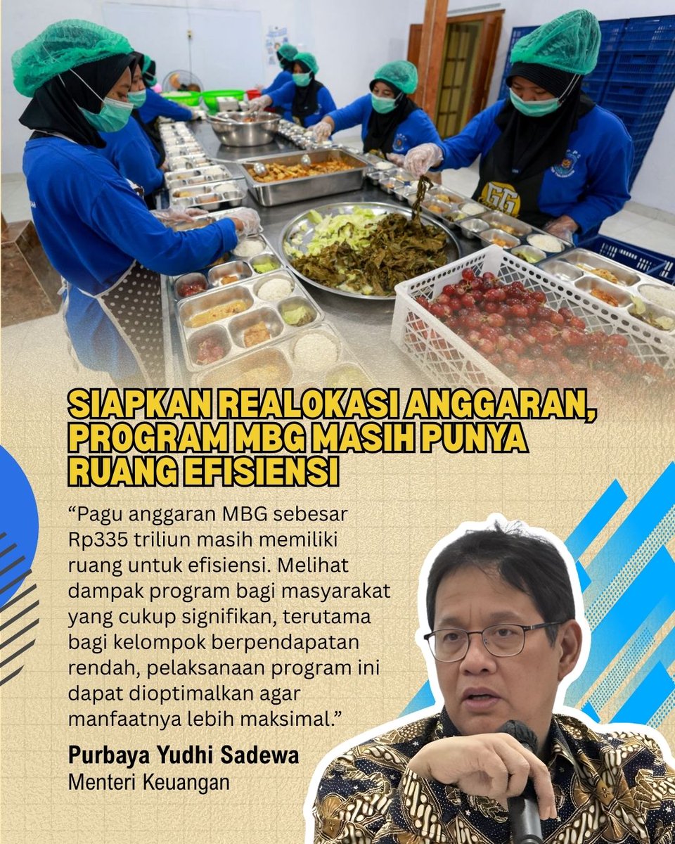 Program MBG tetap jadi prioritas pemerintah dengan anggaran Rp335 triliun. MBG tidak hanya menyediakan gizi untuk masyarakat berpendapatan rendah, tetapi juga mendukung ekonomi lokal melalui belanja pada petani.

#ProgramMBG #MakanBergiziGratis #MBG #IndonesiaSehat
