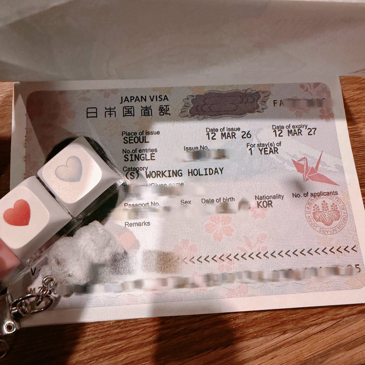 아앗맞다
이번에 워홀비자를 받았어요~~
ワーホリのvisa降りました🫶🏻🎀
冬頃に行くのかなぁ…🤔とりあえずには東京を予定し