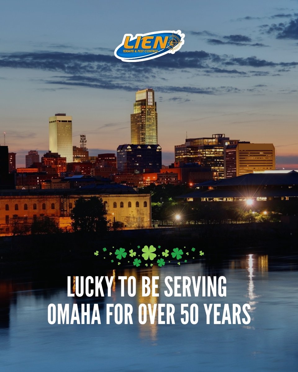 LienTermite's tweet photo. Lucky to have served Omaha for over 50 years.

Trust is built through consistent service and long-term relationships. We’re proud to protect homes and businesses across our community.

You can Lien on us for what’s bugging you! 🍀

#omaha #localbusiness https://t.co/n3BLPmjTRb
