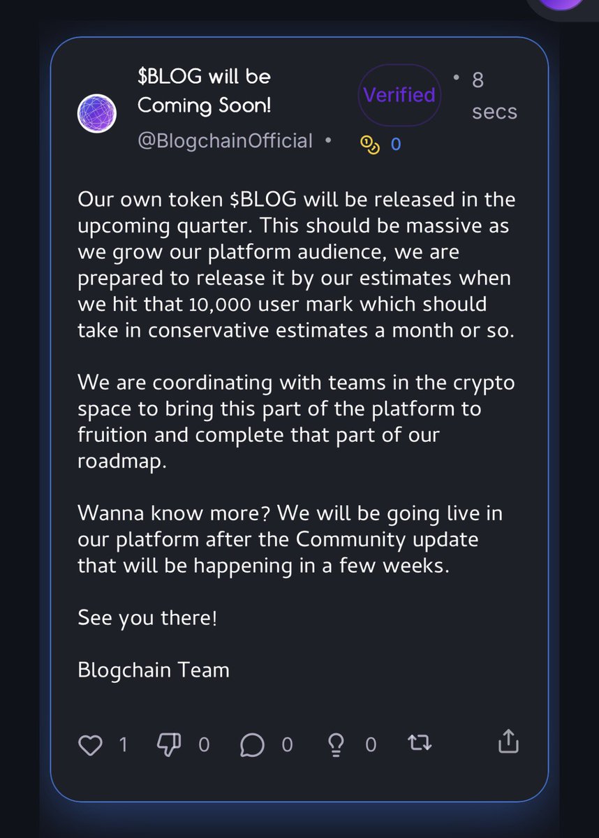 Blogchain | Financial Social Media Platform tweet media