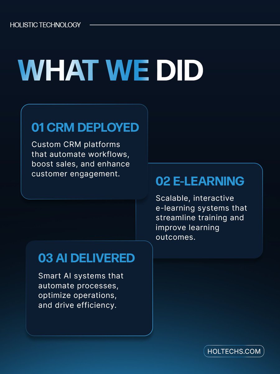 holtechs's tweet photo. Custom e-learning and LMS platforms designed to simplify training, streamline certification, and deliver seamless digital learning experiences for modern organizations.

#HolisticTechnology #ElearningSolutions #LMSPlatforms #DigitalLearning #EdTech https://t.co/kzEVGxLrTN