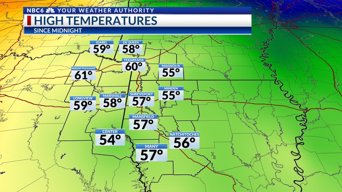 Here is a look at Today's Highs around the ArkLaTex.  See today's almanac for Shreveport and Texarkana here:  ift.tt/zMPn9pG
