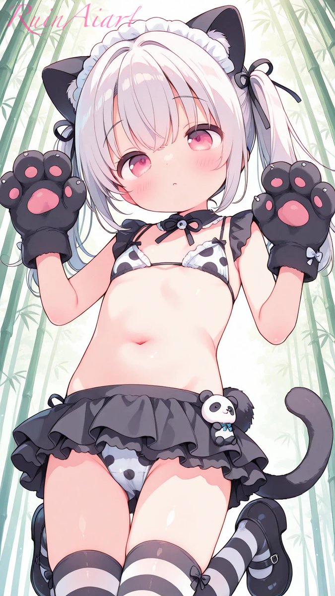 もう朝……なのにゃ🤍🖤