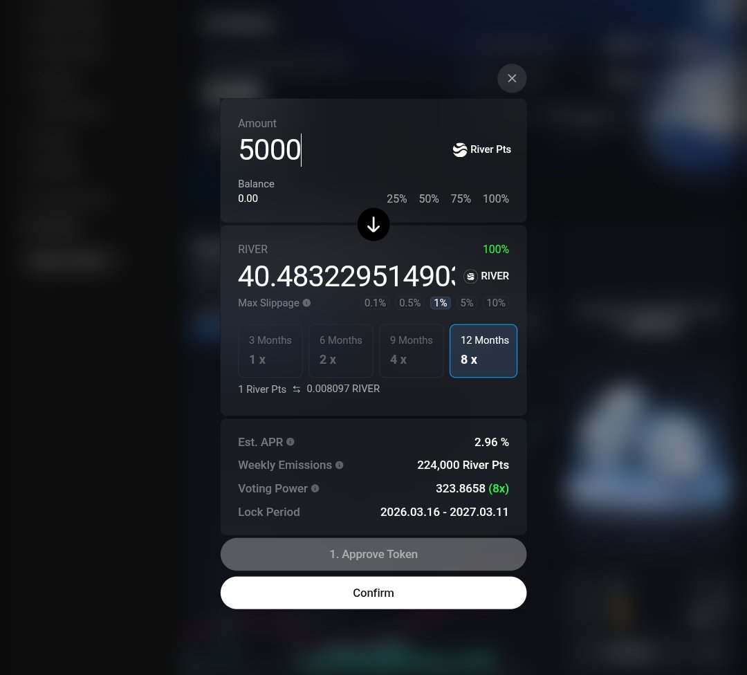 Bilalk6951's tweet photo. Earn upto $2000 free $RIVER token😱
 Cost - $0  
• 10,000 points ≈ 80.65 $RIVER ( $1900+ )
Optional - Go to *STAKE * 
• Stake wBNB / USD1 for higher multiplier.
Connect X + wallet
Post about $RIVER &amp; tag @River4fun
Join Link 
https://t.co/rHugrXR5ft https://t.co/kR4Hb21SbB