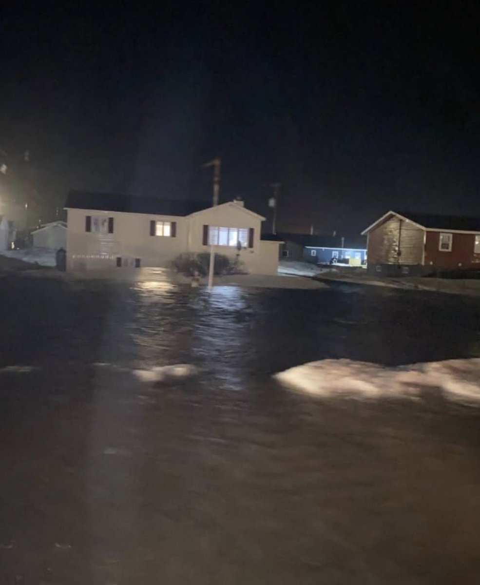My parents place in Port Aux Choix. Major snow melt and rain in the area and ppl are having issues all throughout. Hawkes Bay and area as well. #nlwx #VikingTrail #GNP not good.
