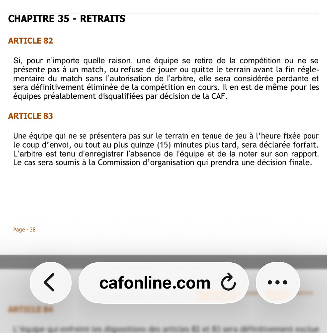 Slowmotiononly's tweet photo. Dans ce match l’arbitre n’a ni sifflé fin du match pour refus ni mis dans son rapport équipe absente donc l’abandon n’est vraiment pas fondé https://t.co/1gBiMsTaza