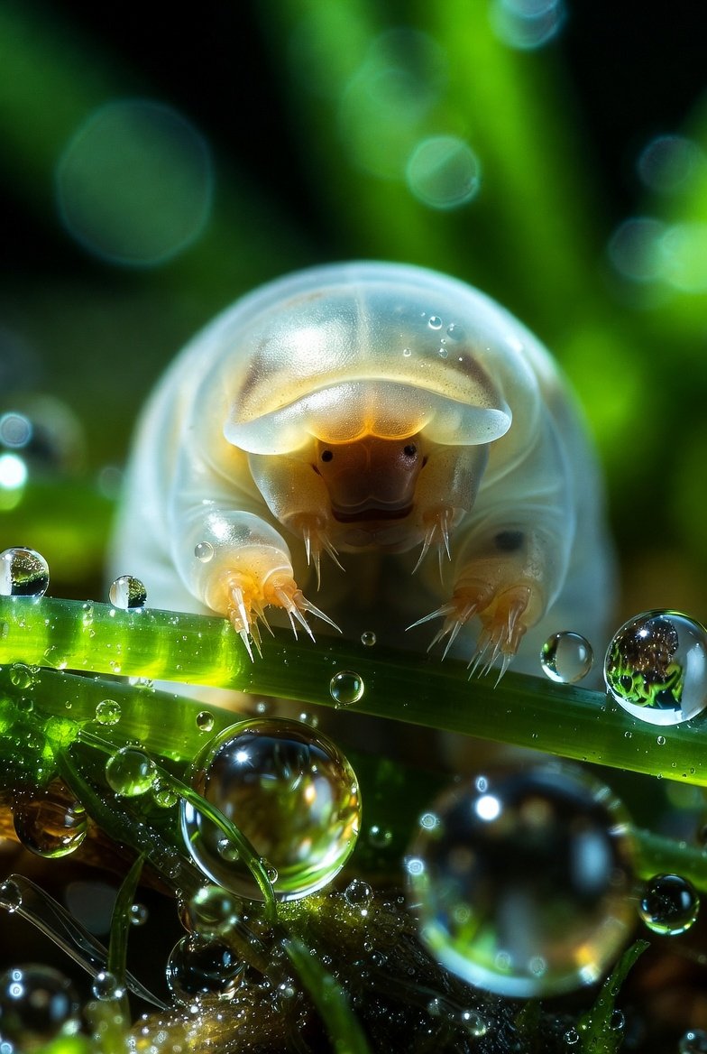 IamSunnita's tweet photo. Tardigrades (0.5mm “water bears”) are incredibly resilient microscopic animals that can survive extreme conditions,space vacuum, near absolute zero (-272°C), intense heat (150°C), extreme radiation, and even decades without water. 
#waterbear #MicroLife #BiologyFacts #WildScience https://t.co/hFWkfKPAUj