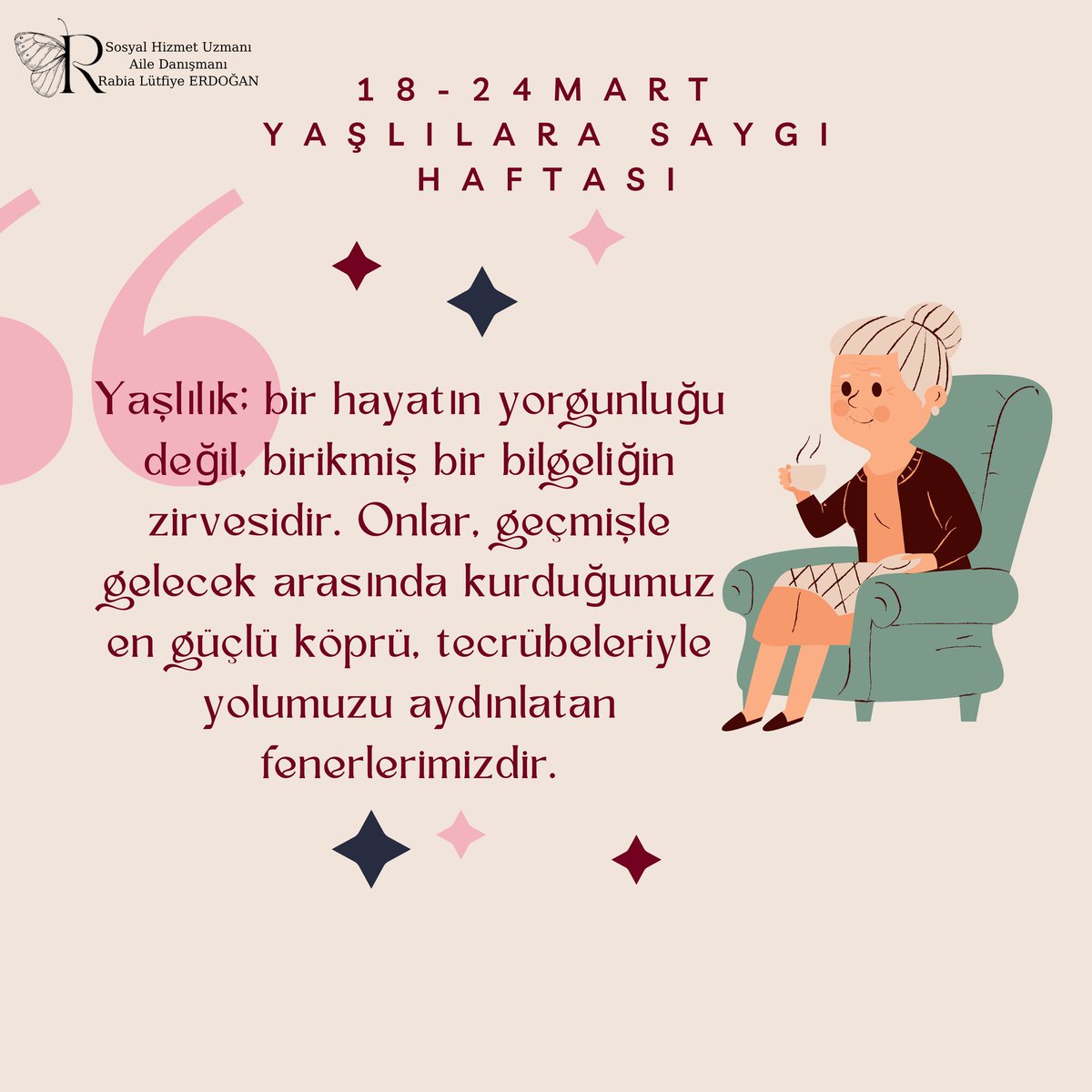 Her bir çizgi bir hikaye, her bir bakış bir ders taşır. #YaşlılaraSaygıHaftası 'nda, büyüklerimizin sadece geçmişimiz değil, toplumsal hafızamız ve en kıymetli hazinemiz olduğunu bir kez daha hatırlıyoruz. Tüm büyüklerimize sağlık, huzur ve hürmet dolu bir ömür diliyorum.