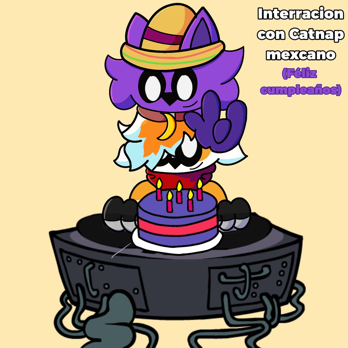 Feliz cumpleaños <a href="/mexican_catnap/">catnap mexicano🌙🇲🇽</a> pásalo bonito en tu día especial 
"Apareció cayó encima de la cabeza de Max XD"