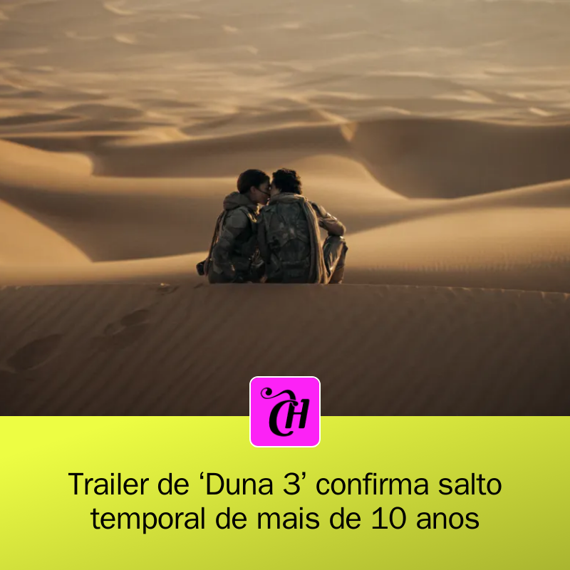 CAPRICHO's tweet photo. 🚨✨ O esperado trailer de Duna 3 chegou! Com um salto temporal de 17 anos, Robert Pattinson estreia como o vilão Scytale. Prepare-se para uma nova era em Arrakis! O que esperar do imperador Paul Atreides? #Duna3 #Trailler #Cinema
https://t.co/8Zih0u4pGn https://t.co/XU3abMl5a0