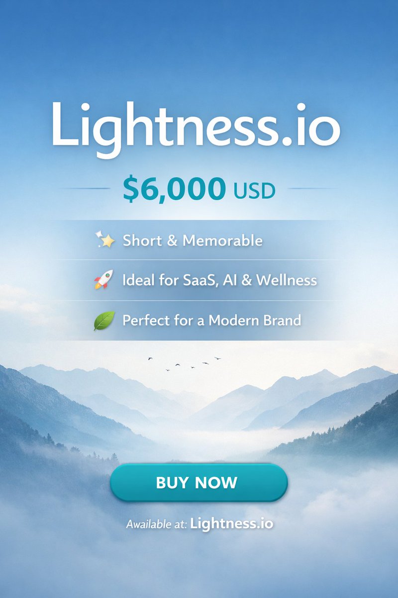 domainavenue's tweet image. lightness.io for sale

#domains #DomainsForSale #domainnames