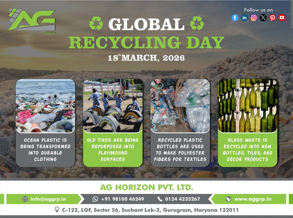 AGHorizonPvtLtd's tweet photo. ♻️ Waste Isn’t the End—It’s a New Beginning!

At AG Group, we see opportunity where others see trash. 🌍✨ From saving trees to cleaning oceans, every bit counts. Don’t let the future go to the landfill—let’s recycle with purpose!

How are you making a difference today? 👇 https://t.co/B86xVldyfz
