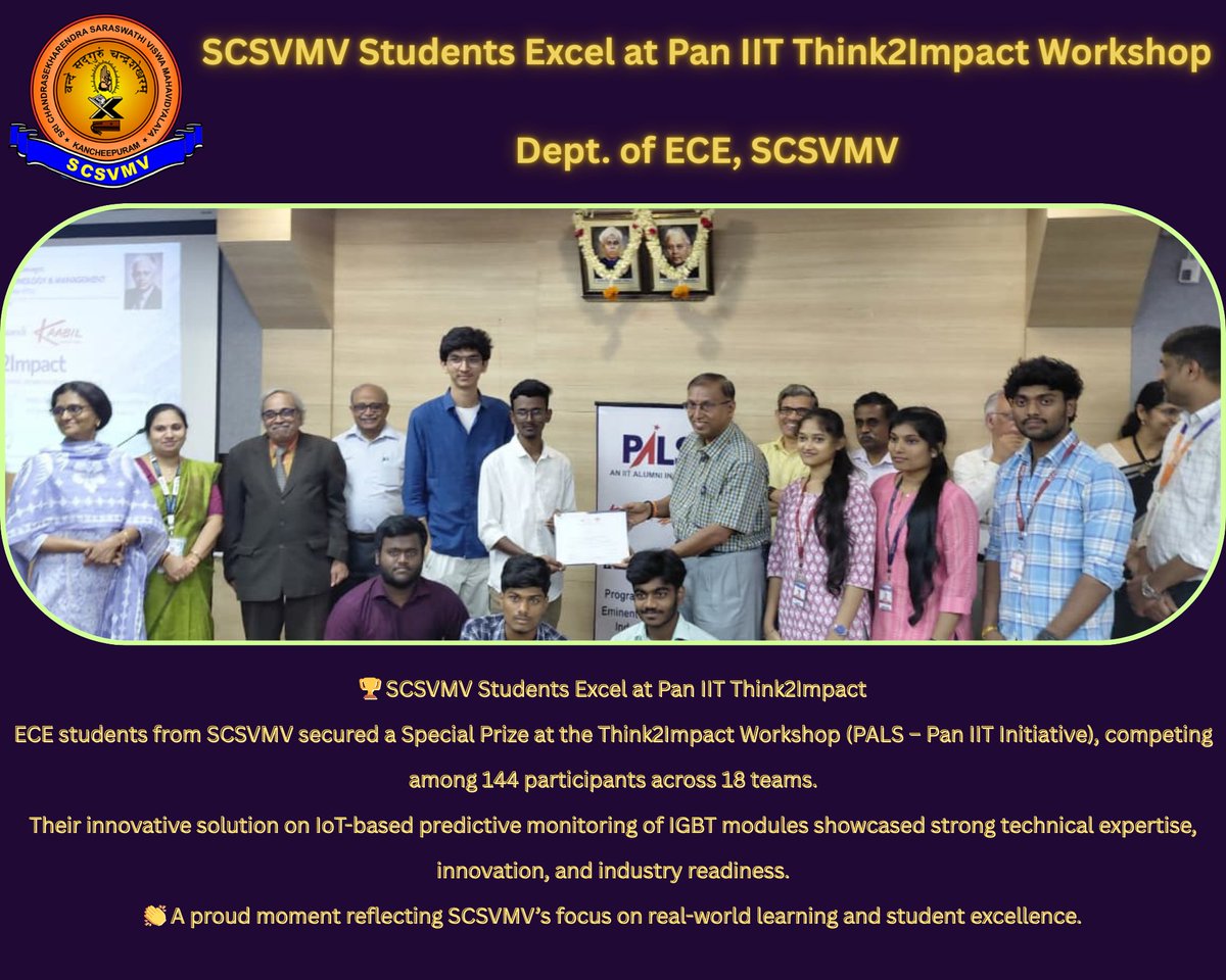 Sri ChandrasekharendraSaraswathiViswaMahavidyalaya tweet media