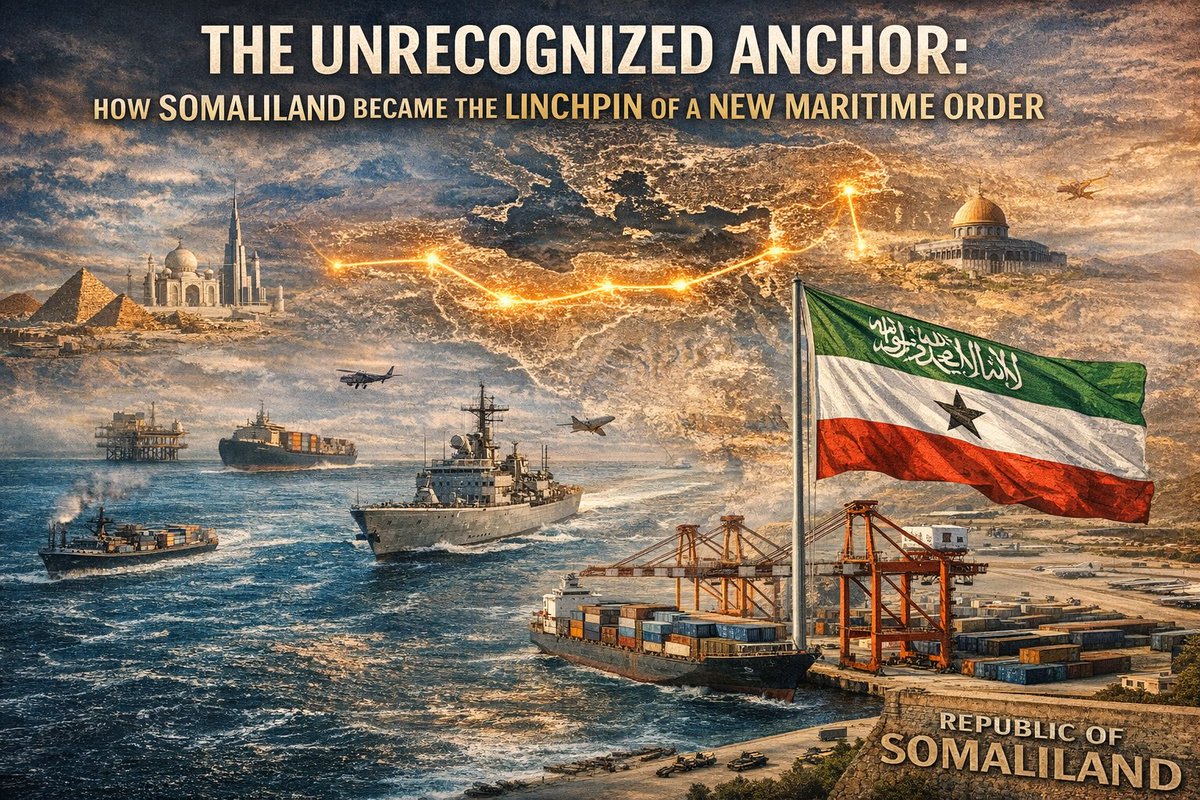 I’m thrilled to share that my latest article has just been published in Araweelo News:
“The Unrecognized Anchor: How Somaliland Is Emerging as the Linchpin of a New Maritime Order.” araweelonews.com/commentator-an… <a href="/somalilandmfa/">MFA Somaliland</a> <a href="/khadarlooge/">Khadar Hussein Abdi</a> <a href="/Abdirahmanirro/">Cabdiraxmaan Cirro</a>