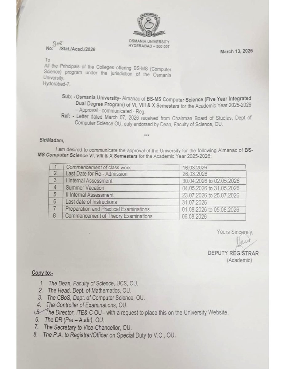 Osmania University tweet media